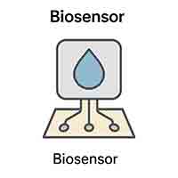 biosensor device detecting biological samples with integrated microelectronic circuit
