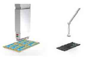 An illustration of the chip testing and sorting process