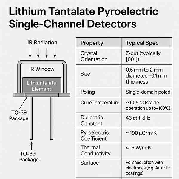 Lithium Tantalate Pyroelectric Single-Channel Detectors