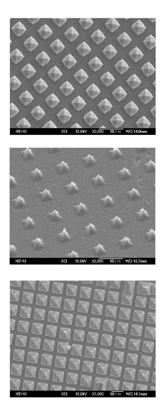 patterned silicon wafers