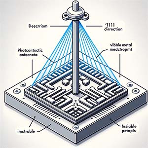 photodetective antenna device on 111 oriented substrate