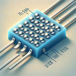 An illustration showcasing a close-up view of a photoresistor and its light-sensitive surface.