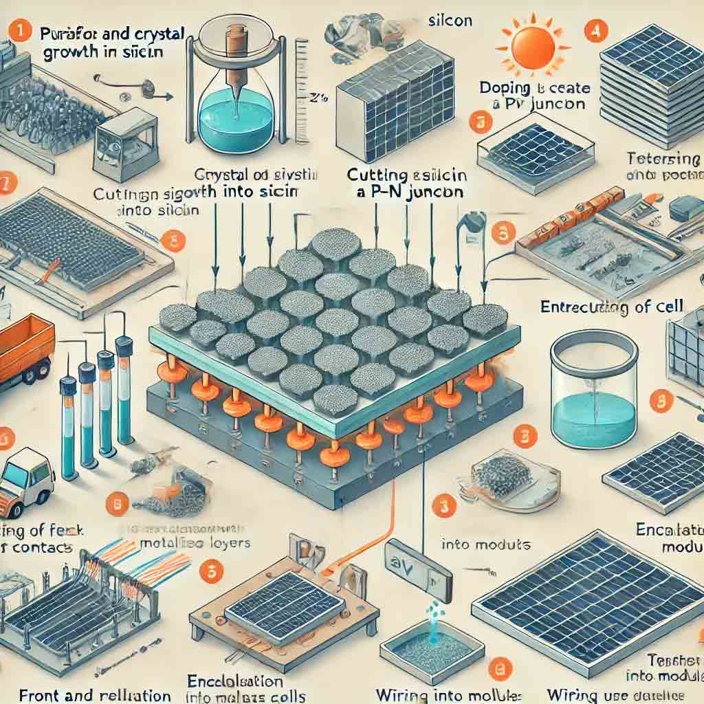 process of making photovoltaic (PV) cells