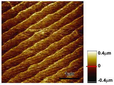 r-plane al203 surface under microscope