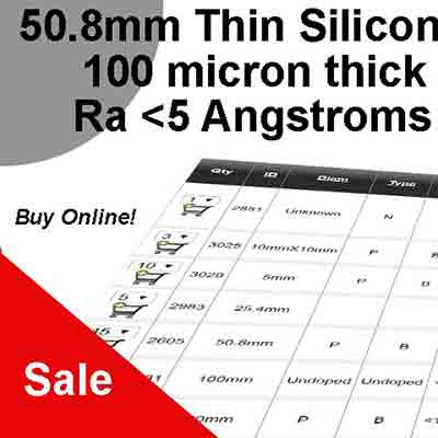 thin silicon for research and production