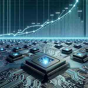 conceptual illustration representing Moore's Law.