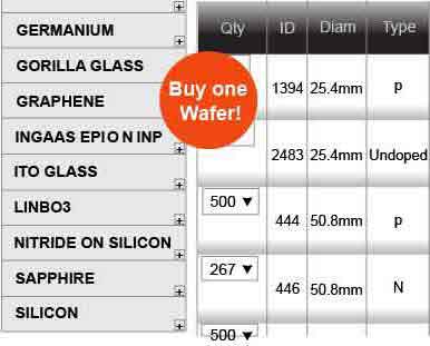 prime grade, test grade, mechanical grade silicon wafers